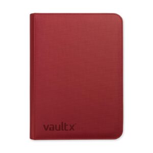 Vault X ZIP BINDER METALLIC RED 9-POCKET
