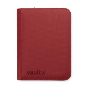Vault X ZIP BINDER METALLIC RED 4-POCKET